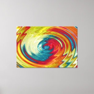 Colourful Spiral Abstract Art Canvas Print