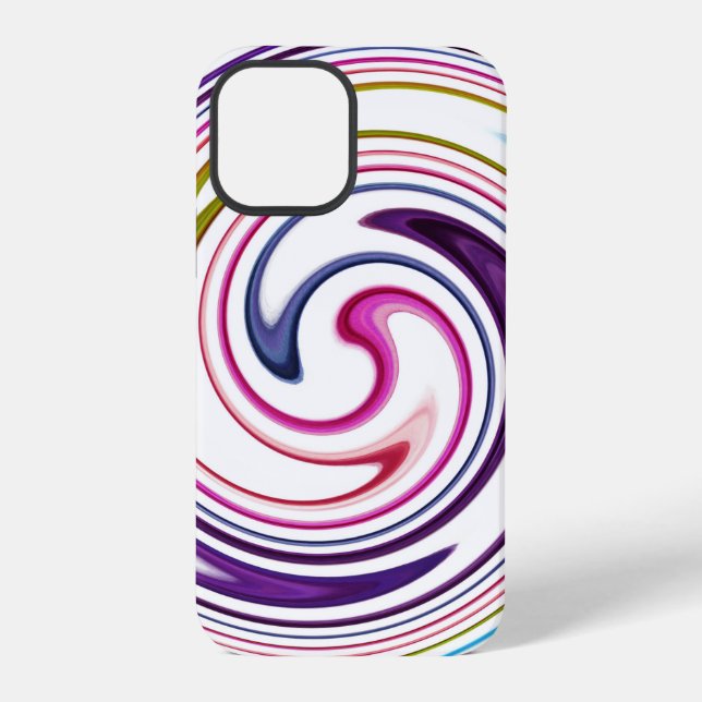 Colourful Spiral Abstract Background #2 iPhone Case (Back)
