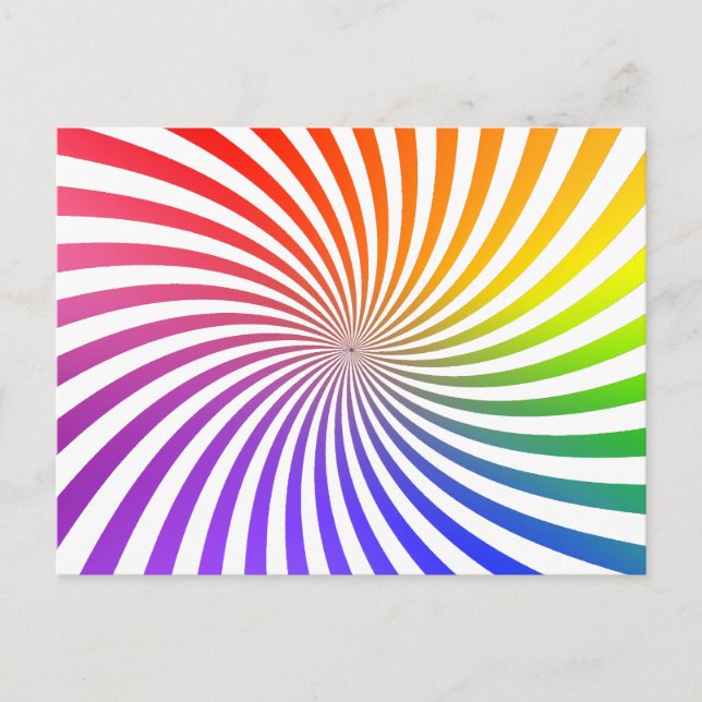 Colourful Spiral Design: Postcard (Front)