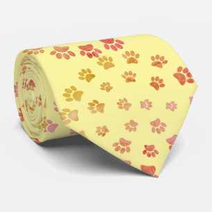 Colourful Spiral Dog Pawprint Tie