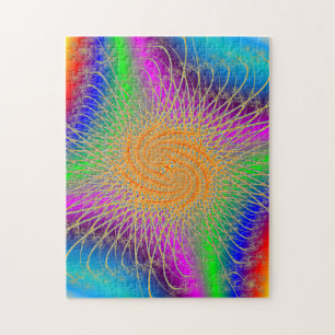 Colourful Spiral Pattern Jigsaw Puzzle