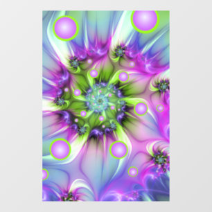Colourful Spiral Round Shapes Abstract Fractal Art