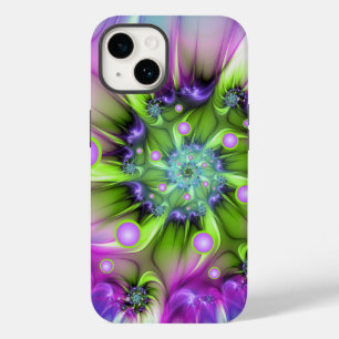 Colourful Spiral Round Shapes Abstract Fractal Art Case-Mate iPhone 14 Case