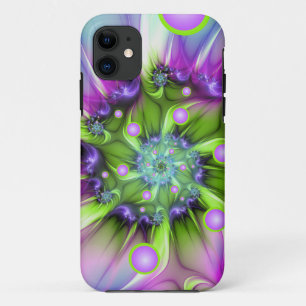 Colourful Spiral Round Shapes Abstract Fractal Art Case-Mate iPhone Case