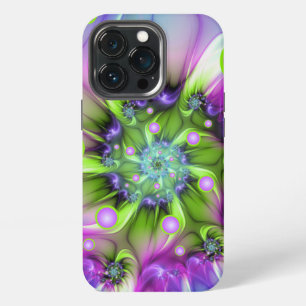 Colourful Spiral Round Shapes Abstract Fractal Art iPhone 13 Pro Case