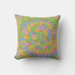 Colourful Spiral Swirl Cushion
