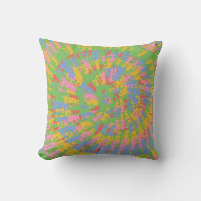 Colourful Spiral Swirl Cushion (Front)