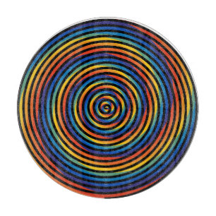 Colourful Spiral Swirl Cutting Board