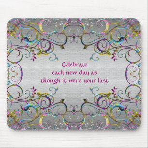 Colourful Spiral Swirl Patterns - Celebration Mouse Pad