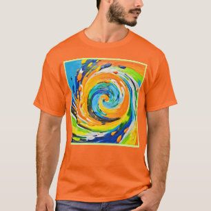 Colourful Spiral Vortex Design T-Shirt