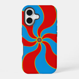 Colourful Spiral Wave Pattern iPhone 16 Case