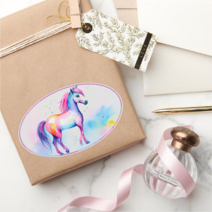 Colourful Spirit Pony 2 Oval Sticker