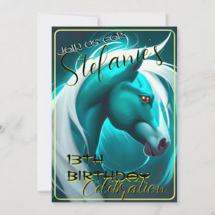 Colourful Spirit Pony 56 Birthday Invitation