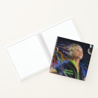 Colourful Spiritual Universal Mind Monogram Notebook