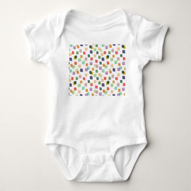 Colourful Splash: Abstract Seamless Background Baby Bodysuit (Front)
