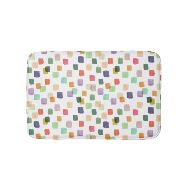 Colourful Splash: Abstract Seamless Background Bath Mat (Front)