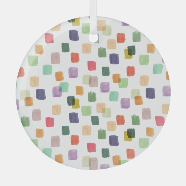 Colourful Splash: Abstract Seamless Background Glass Tree Decoration (Front)