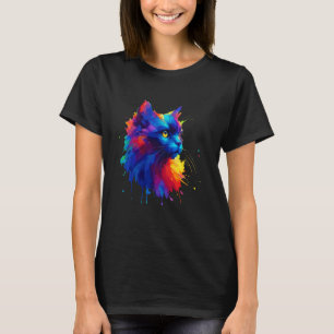 Colourful Splash Art Bombay Cat T-Shirt