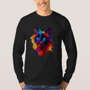 Colourful Splash Art Havana Brown T-Shirt