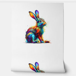 Colourful Splash Art Jackrabbit Jackrabbits Wallpaper