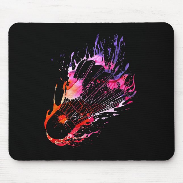 Colourful Splash Badminton Shuttle  Mouse Pad (Front)