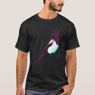 Colourful Splash Bird Magpie friends T-Shirt