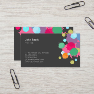 Colourful Splash Creative business card