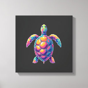 Colourful Splash Eastern Box Turtle (2) Canvas Print
