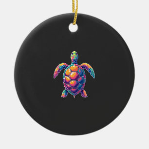 Colourful Splash Eastern Box Turtle (2) Ceramic Tree Decoration