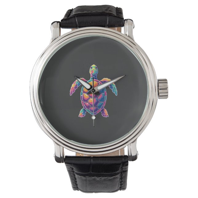 Colourful Splash Eastern Box Turtle (2) Watch (Front)