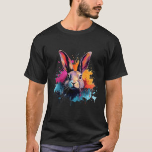 Colourful Splash Flemish Giant Rabbit T-Shirt