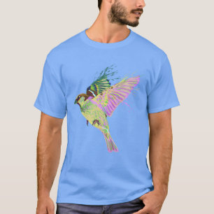 Colourful Splash Flying Bird Sparrow boy T-Shirt