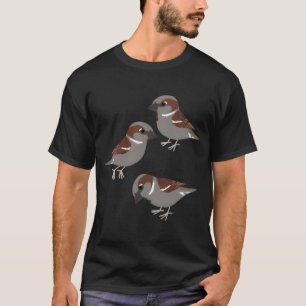 Colourful Splash Flying Bird Sparrow friends T-Shirt