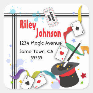 Colourful Splash Fun with Magic Address Label