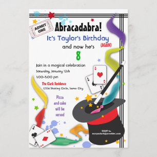 Colourful Splash Fun with Magic Invitation