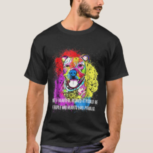 Colourful Splash Pit Bulls Dog For T-Shirt