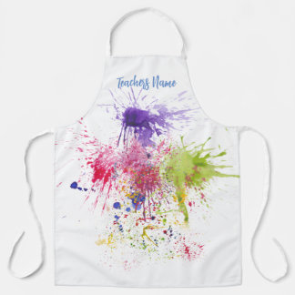 Colourful Splashes of Paint Art Teacher Apron