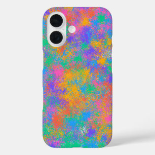 Colourful Splatter Art iPhone 16 Case
