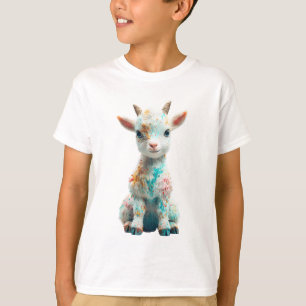 Colourful Splatter Baby Goat Kids T-Shirt