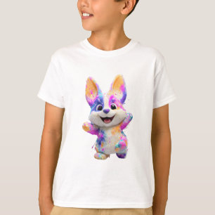 Colourful Splatter Paint Corgi Puppy Kids T-Shirt