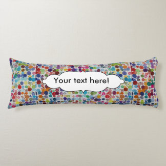 Colourful splatters abstract design body cushion