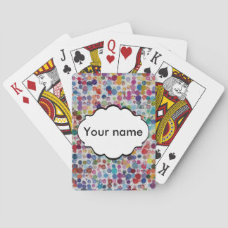 Colourful splatters abstract design playing cards