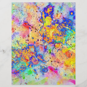 Colourful splatters origami paper