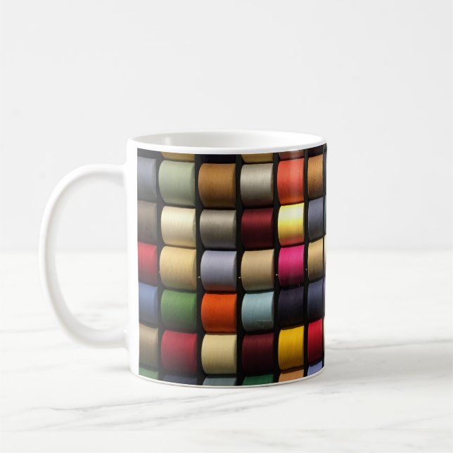 Colourful Spools of Thread Coffee Mug (Left)