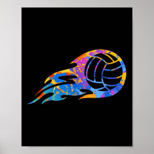 Colourful Sport Volleyball Graphic - Volleyballer Poster