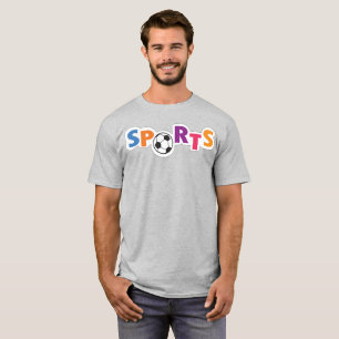 Colourful Sports text design with a soccer ball T-Shirt
