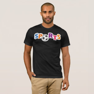 Colourful Sports text design with a soccer ball T-Shirt