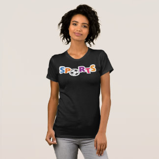Colourful Sports text design with a soccer ball T-Shirt