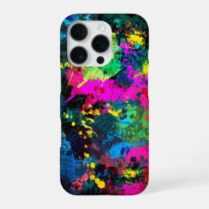 Colourful spot stain art iPhone 16 pro case