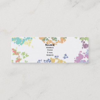 Colourful spots horizontal skinny business card